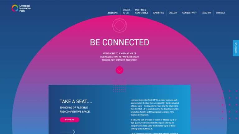 Liverpool Innovation Park commercial workspace website