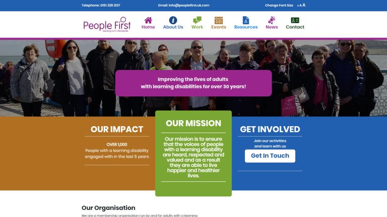 People First Merseyside learning disability charity website